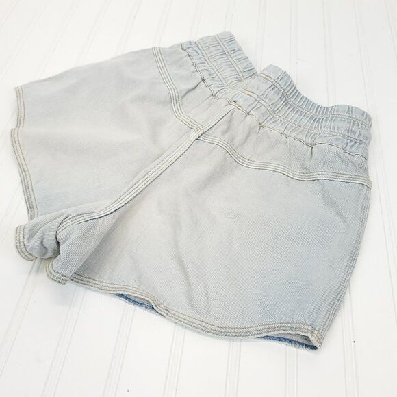 IRO High Waisted Bleached Denim Shorts - Picture 9 of 12